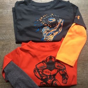 Boys Under Armour 2T long sleeve graphic tech tees